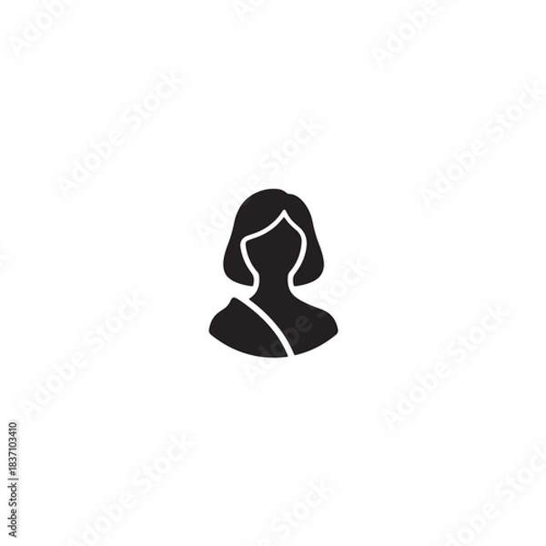 Obraz Female silhouette icon woman profile outline