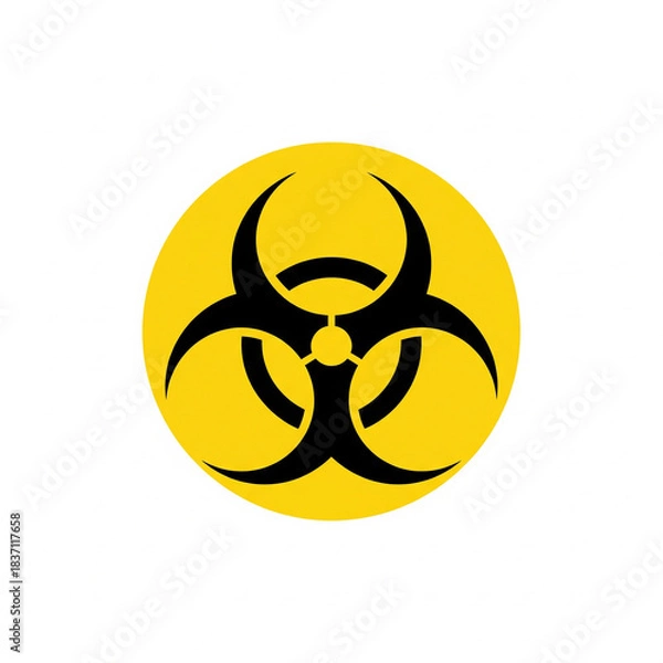 Obraz Biohazard Symbol A Universal Warning of Biological Threats and Hazardous Materials