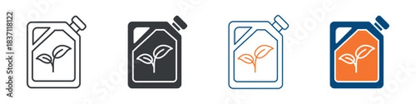 Fototapeta Biofuel Icon Set Multiple Style Collection