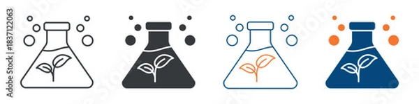 Fototapeta Biomass Icon Set Multiple Style Collection