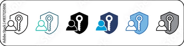 Obraz Authorization Single Icon Pack Multistyle