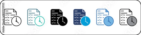 Obraz Timestamp Single Icon Pack Multistyle
