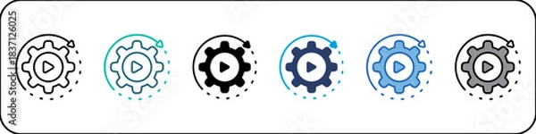 Obraz Reconstruction Single Icon Pack Multistyle