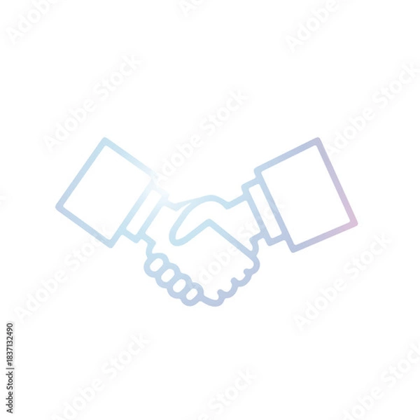 Fototapeta Handshake icon design template