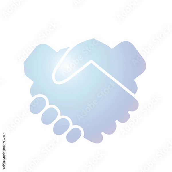 Fototapeta Handshake icon design template