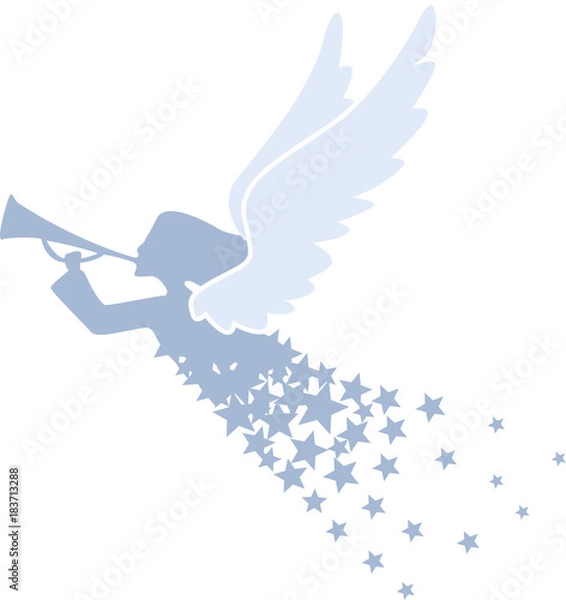 Fototapeta Engel mit Posaune