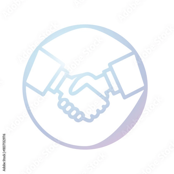 Fototapeta Handshake icon design template