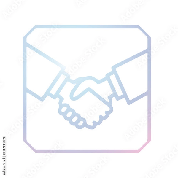 Fototapeta Handshake icon design template