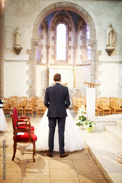 Obraz mariés dans l'église