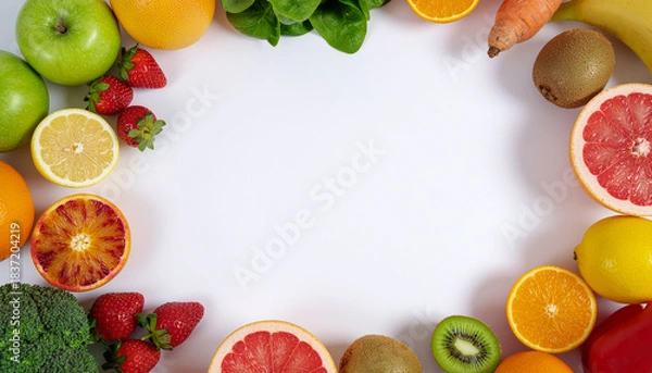 Obraz Healthy Fresh Food Flat Lay