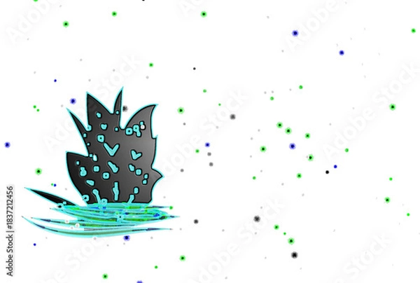 Obraz abstract colorful splashes