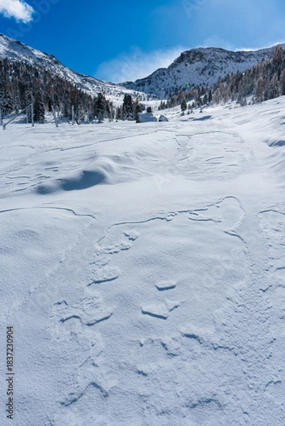 Obraz Berglanschaft Kremstal  bei Neuschnee in Österreich