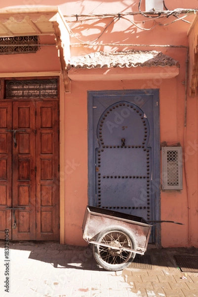 Obraz Architecture, porte dans la Médina, Marrakech, Maroc