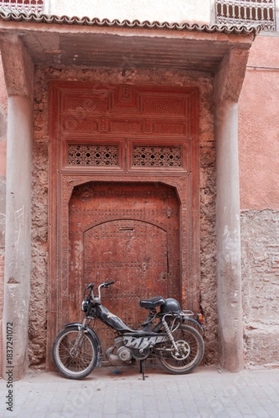 Obraz Architecture, porte dans la Médina, Marrakech, Maroc