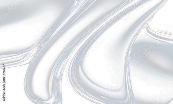 Obraz Abstract silver blue metallic liquid flow artistic transparent background