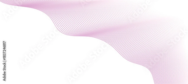 Fototapeta Abstract Transparent Wave Line Design for Banner and Wallpaper