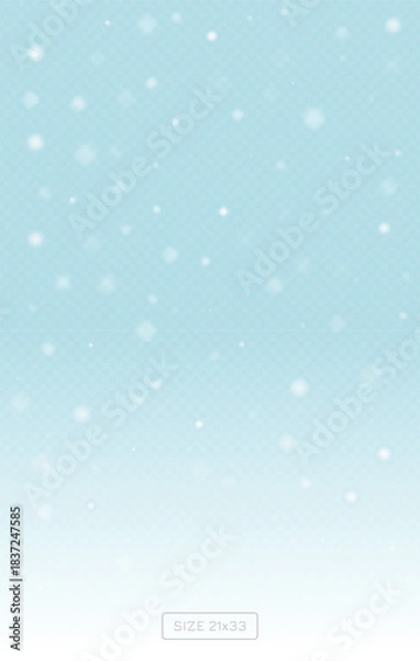 Obraz abstract cool background with snowfall effect