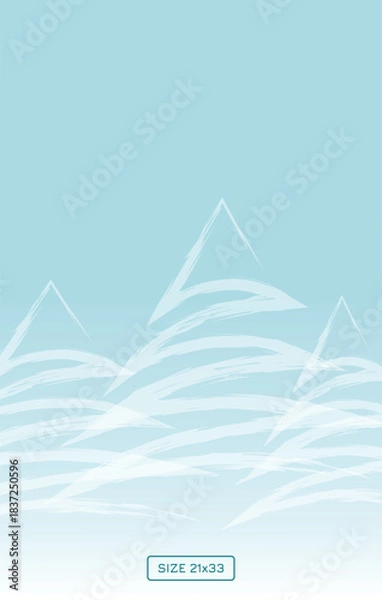 Obraz abstract cool background with pine trees illustration