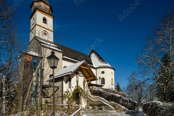 Obraz Klosterkirche  Maria Eck im Winter
