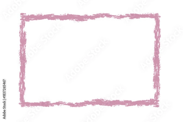 Obraz dry brushing pink color square frame