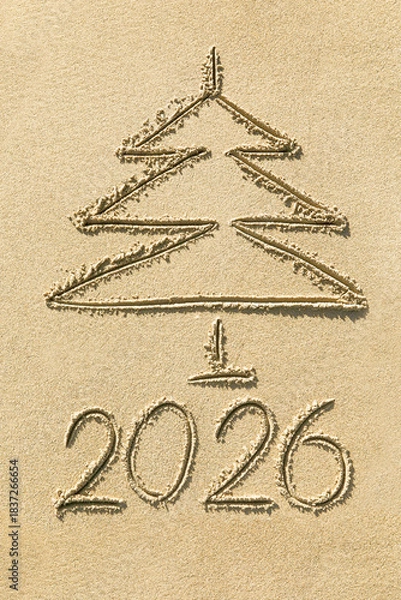 Obraz Greeting card for the New Year 2026