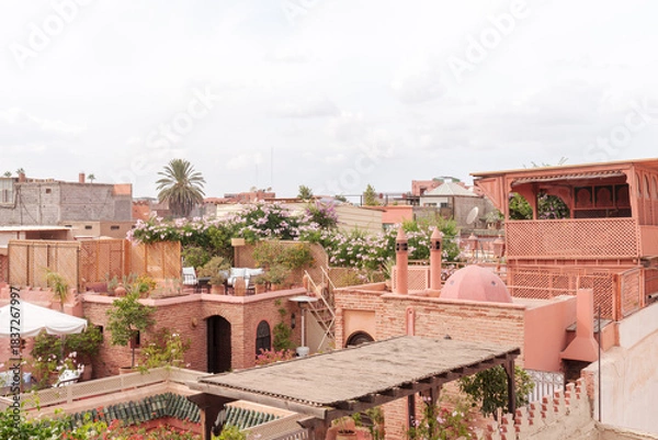 Obraz Marrakech, vue sur les toits, Maroc