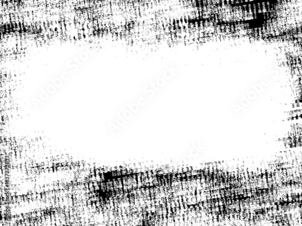 Fototapeta Black and White Grunge Texture Overlay Frame With Copy Space