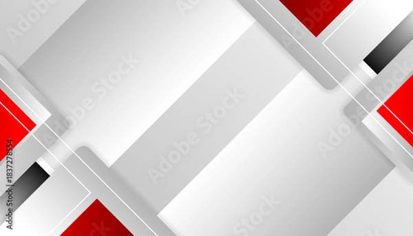 Obraz Red white professional geometric background design