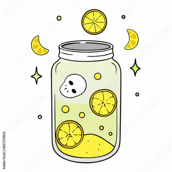 Obraz Lemonade ghost jar