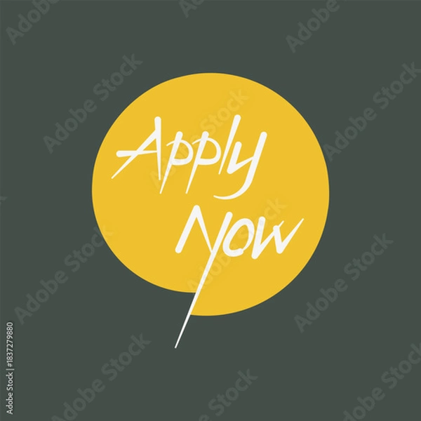 Obraz Apply Now Circle Banner Design