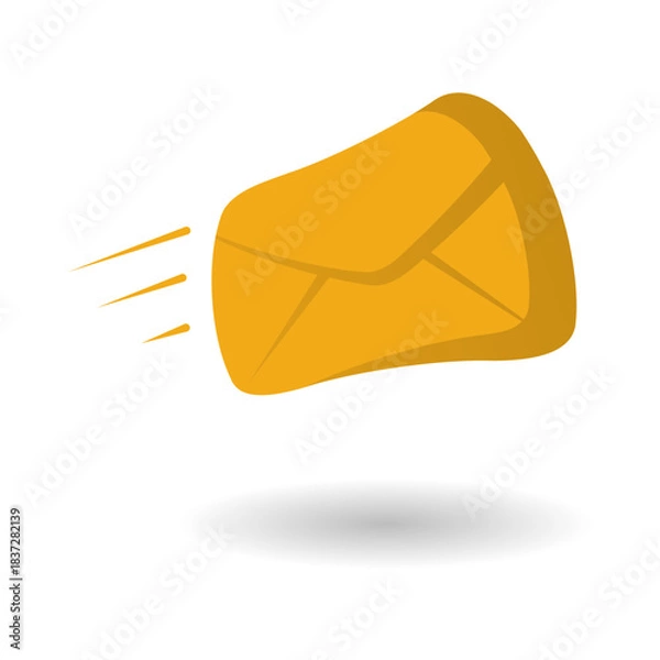 Obraz Email send message isolated on white background