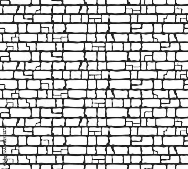 Obraz Seamless White Stone Wall vector design