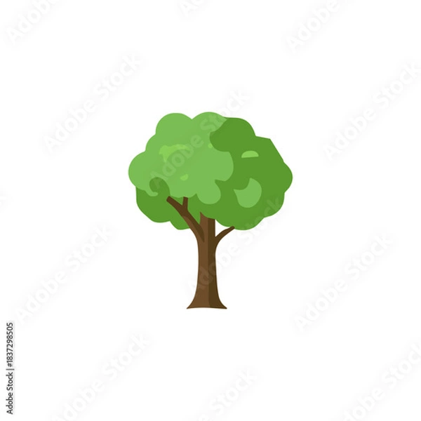 Fototapeta Tree icon logo flat vector design