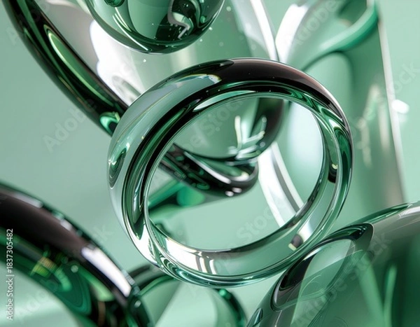 Obraz Abstract Glass Shapes