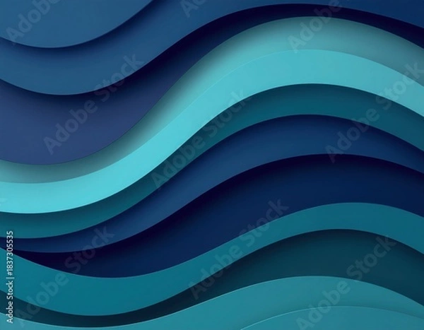 Obraz Abstract Blue Waves