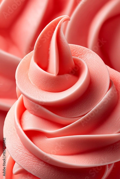 Fototapeta macro close up on ice cream  horn