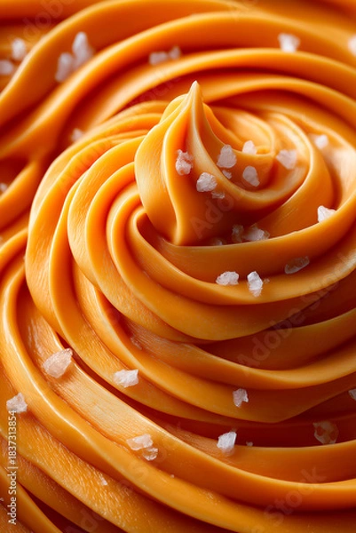 Fototapeta macro close up on ice cream  horn