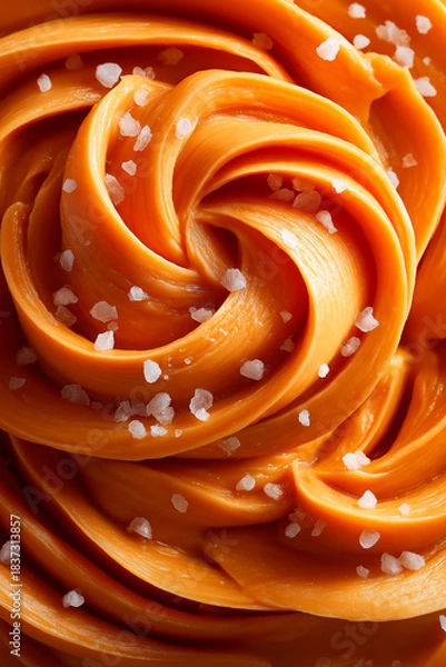 Fototapeta macro close up on ice cream  horn