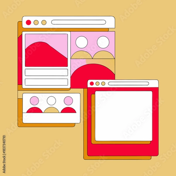 Obraz  Social Media Post Template Vector Design with Modern Gradient Layout