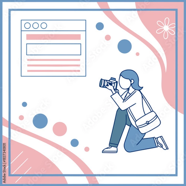 Obraz  Social Media Post Template Vector Design with Modern Gradient Layout