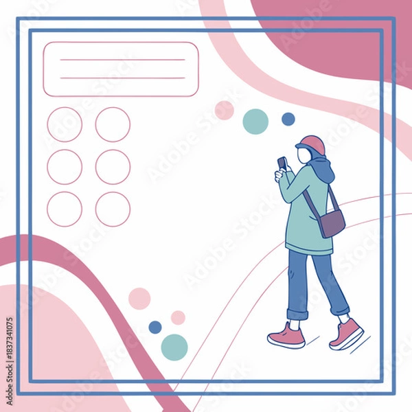 Obraz  Social Media Post Template Vector Design with Modern Gradient Layout