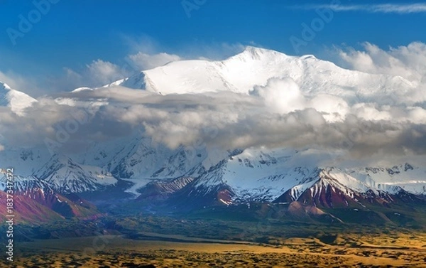 Fototapeta Lenin Peak or mount Abu Ali Ibn Sino Pamir Mountains
