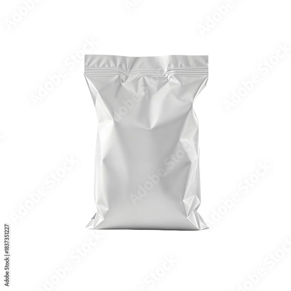 Fototapeta White Blank Flexible Pouch Packaging Mockup