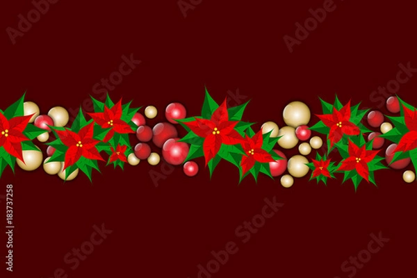 Fototapeta Christmas seamless pattern