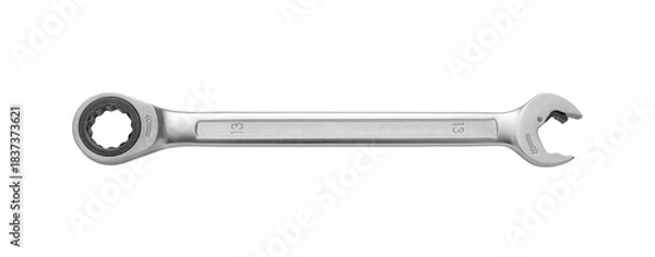 Obraz Steel wrench size 13 mm isolated on white background, including clipping path