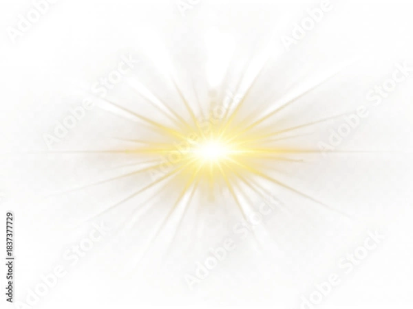 Fototapeta Abstract blue sunburst glow vector background wallpaper design pattern