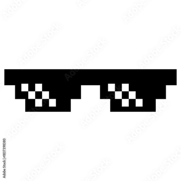 Obraz Pixel Glasses Meme Sunglasses Illustration