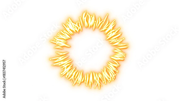 Obraz Gold Magic Particle Explosion – Transparent Background