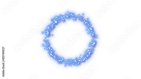 Obraz Blue Magic Particle Explosion – Transparent Background