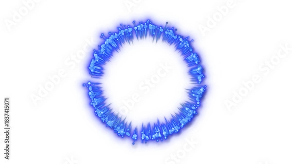 Obraz Blue Magic Particle Explosion – Transparent Background